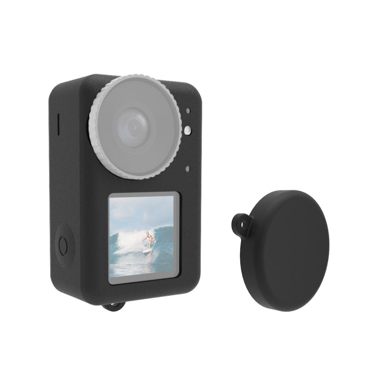 PULUZ Silicone Protective Case with Lens Cap for DJI Osmo Action 4 / 3 (Black)