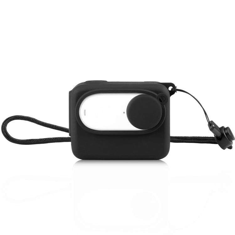 PULUZ Silicone Case with Lens Cap & Strap for Insta360 GO 3 Camera (Black)
