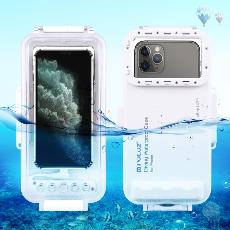 PULUZ 45m/147ft Waterproof Diving Case for iPhone - White