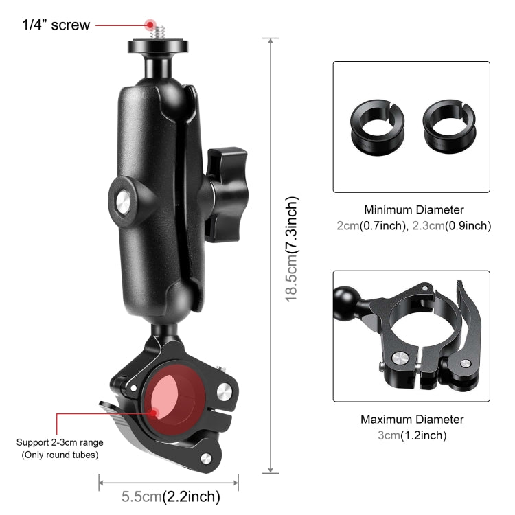 PULUZ Motorcycle Handlebar Mount for Action Cameras