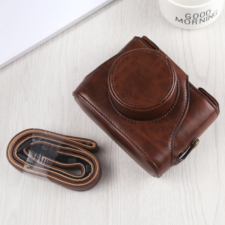 Full-Body PU Leather Camera Case with Strap for FUJIFILM X10/X20 (Coffee)