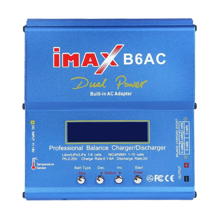 iMAX B6AC 2.6 inch LCD RC Lipo Battery Balance Charger (EU Plug)(Blue)