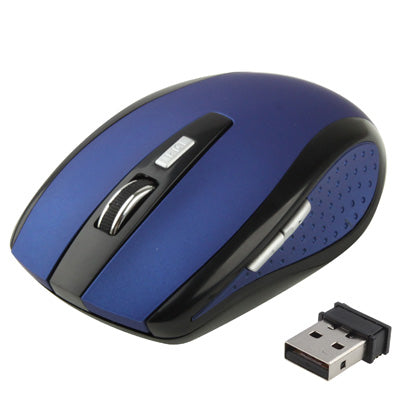 Wireless 2.4 GHz Optical Mouse with USB Mini Receiver (Blue)