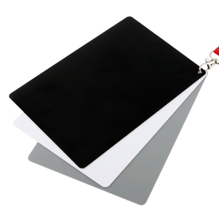 3 in 1 Black White Gray Balance Card for Digital Cameras