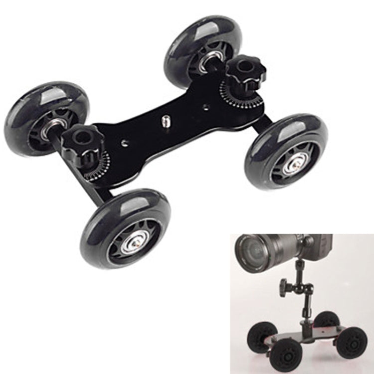 DEBO Camera Track Dolly Car for DSLR and Camcorders (Black)
