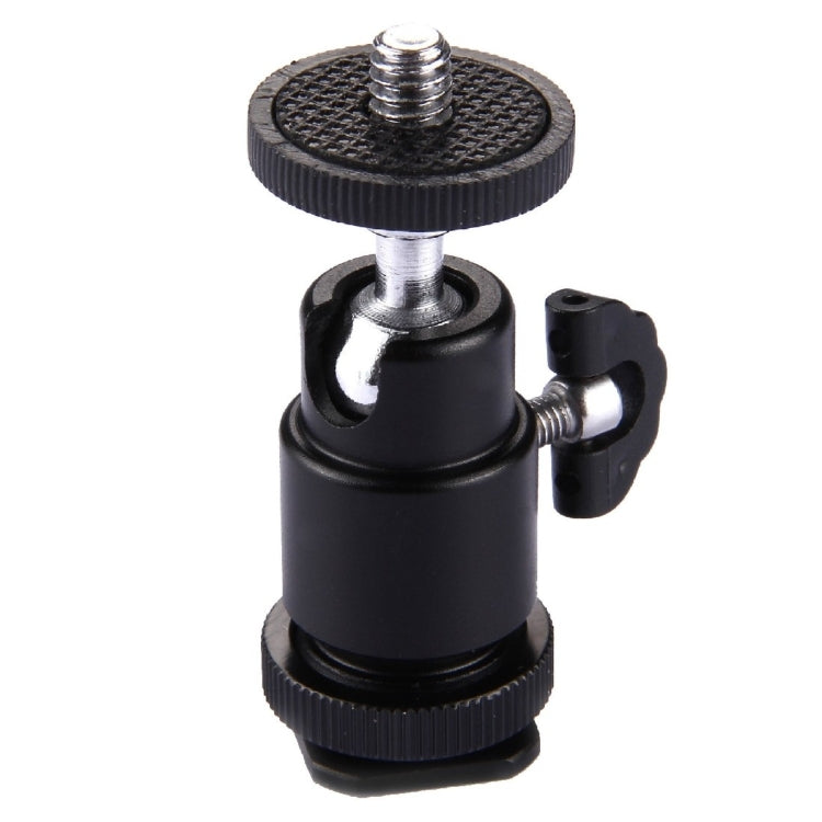 Aluminum Alloy Hot Shoe Tripod Head Adapter with 1/4 inch Male Screw