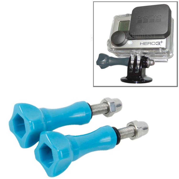 2 Pieces TMC HR171 Plastic 5.5cm Thumb Screws for GoPro Cameras (Blue)