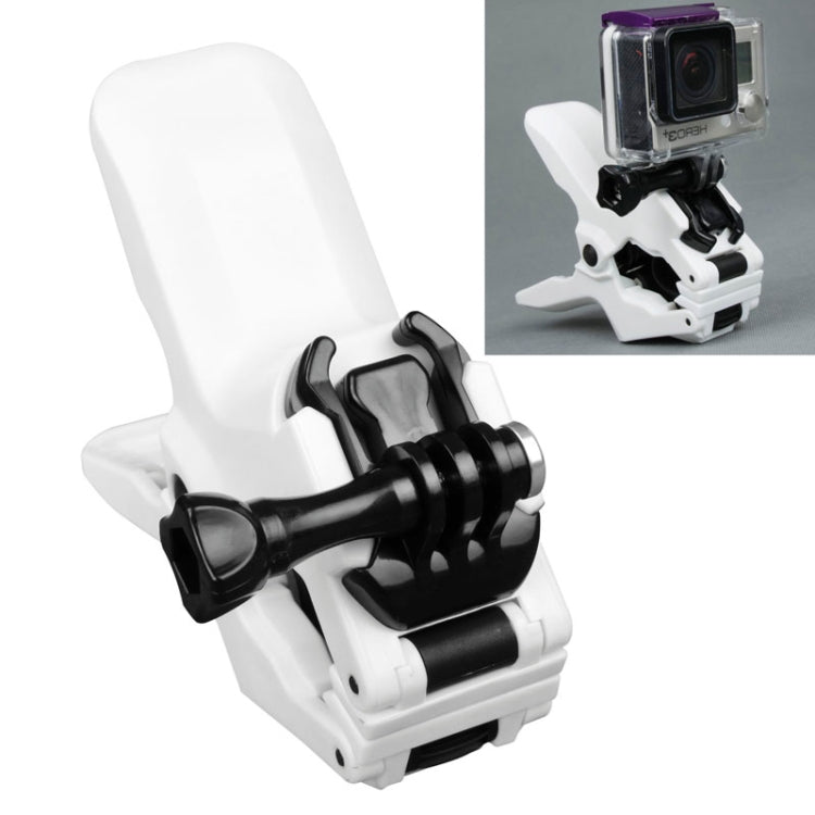 TMC HR219 Jaws Flex Clamp Mount with Buckle & Thumb Screw for GoPro and DJI Osmo Action Cameras (White)