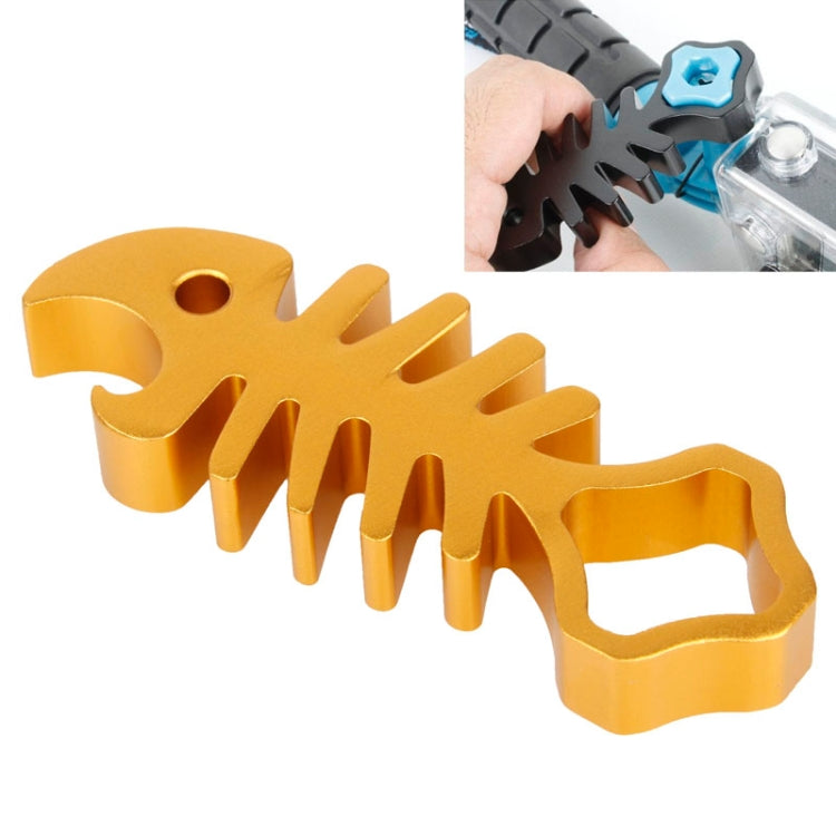 TMC Fishbone Style Aluminum Tighten Wrench Nut Spanner for GoPro and DJI Action Cameras (Gold)