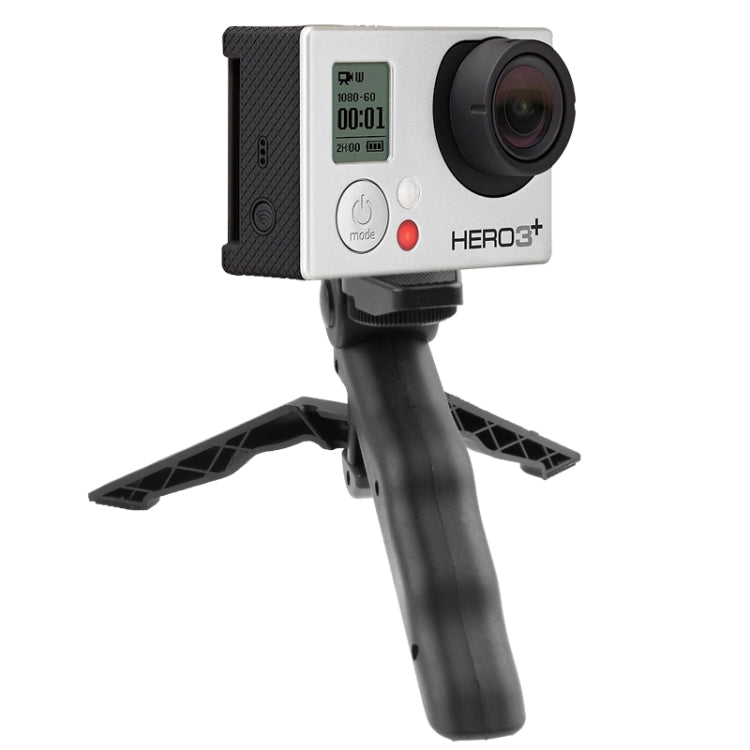Portable Folding Desktop Stand Rotation Tripod for Various Cameras (Black)