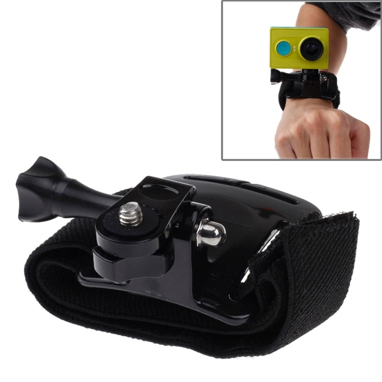 Versatile Arm Belt and Wrist Strap + Connector Mount for Action Cameras (Black)