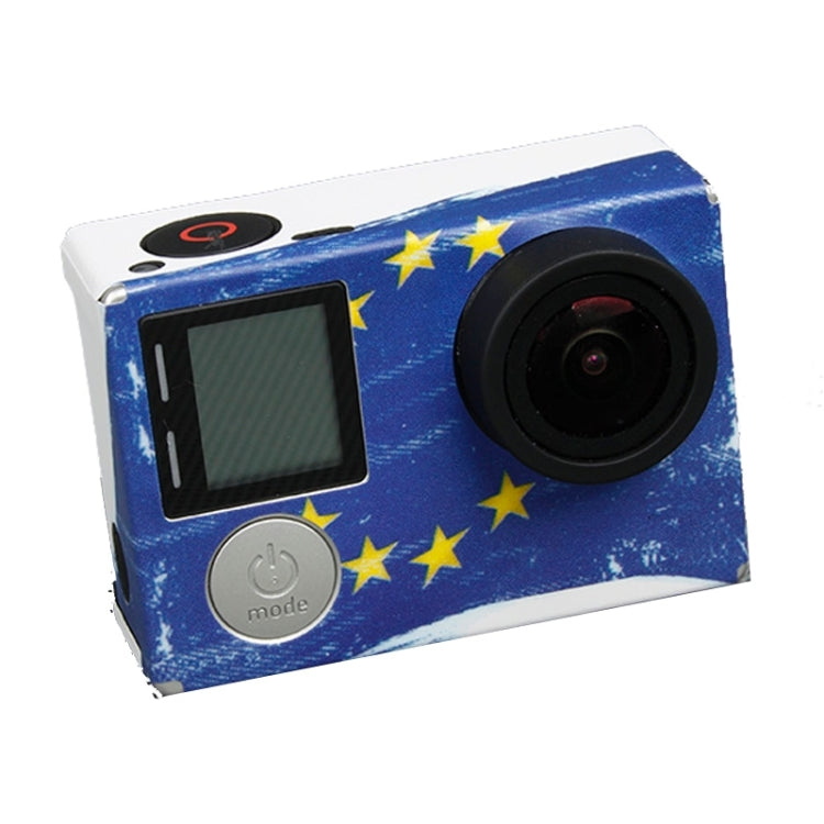 TMC EU Flag Pattern Sticker for GoPro HERO4 with Patriotic Design and Device Protection