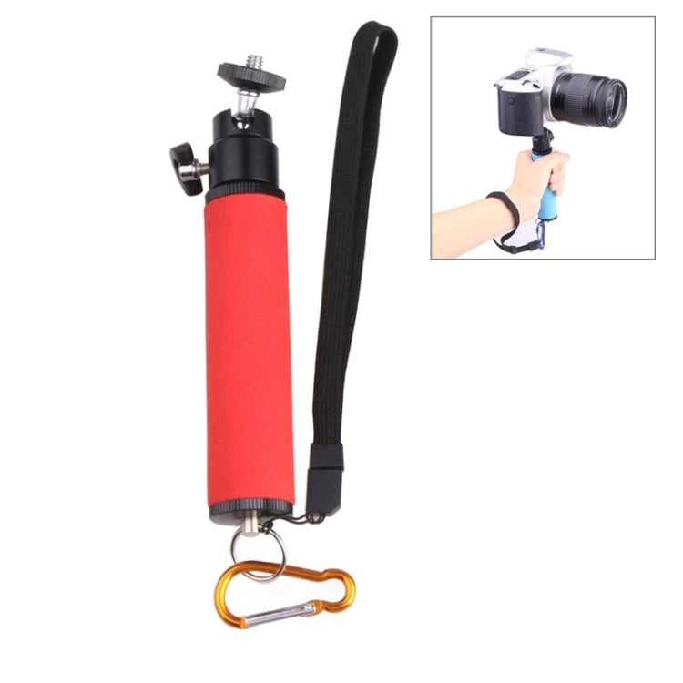 Stabilized LED Flash Light Holder with Gimbal for SLR Camera in Red