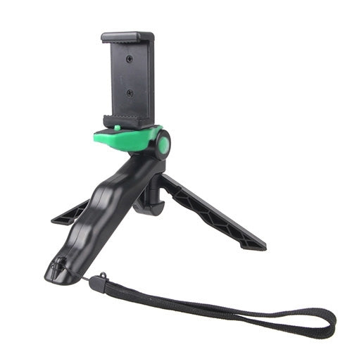 Portable Hand Grip and Mini Tripod Stand for GoPro, Mobile Phones, and Cameras (Green)