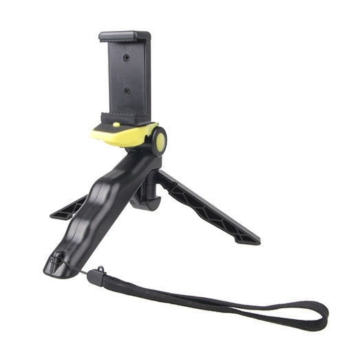 Hand Grip and Mini Tripod Stand for GoPro, iPhone, and Digital Cameras (Yellow)