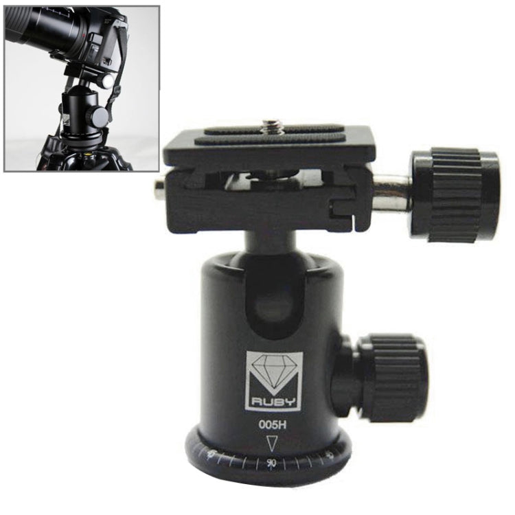 Aluminum Magnesium Alloy Tripod Ball Head with Quick Release Plate Adapter
