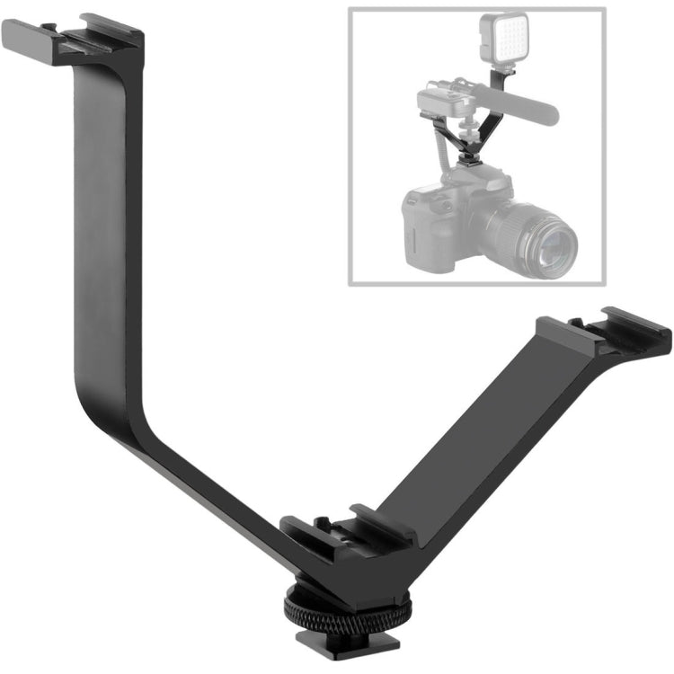 12.5 cm Triple Shoe V-Bracket in Black
