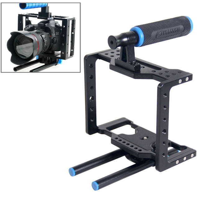 YELANGU YLG0108D DSLR Camera Protective Cage Handle Stabilizer Top Set