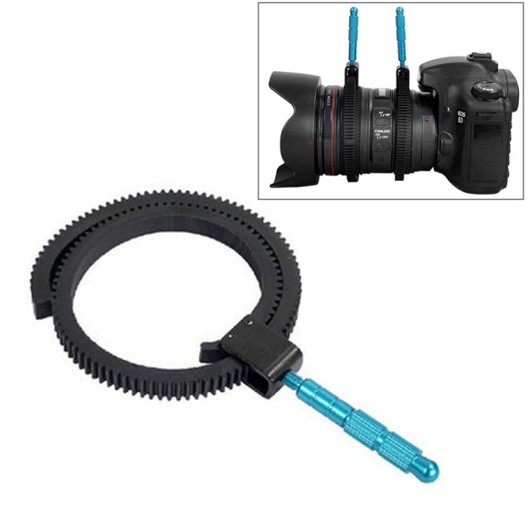 Two-Pack Rubber Follow Focus Lens Gear Rings with Hand Grip