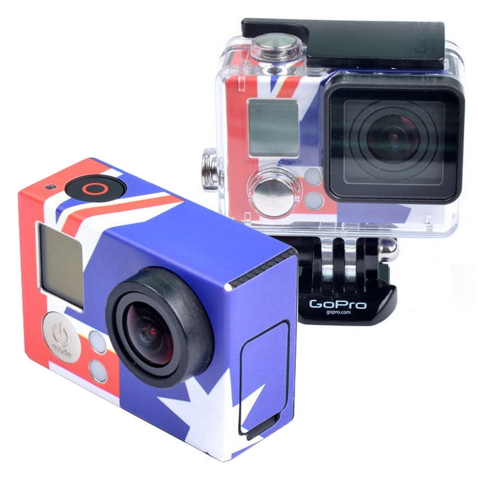 Retro Australian Flag Pattern Protective Sticker for GoPro HERO3+ /3