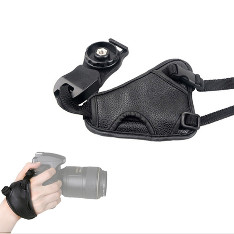 Comfortable Leather Camera Hand Grip with Adjustable Wrist Strap for Nikon / Canon / Sony Camera