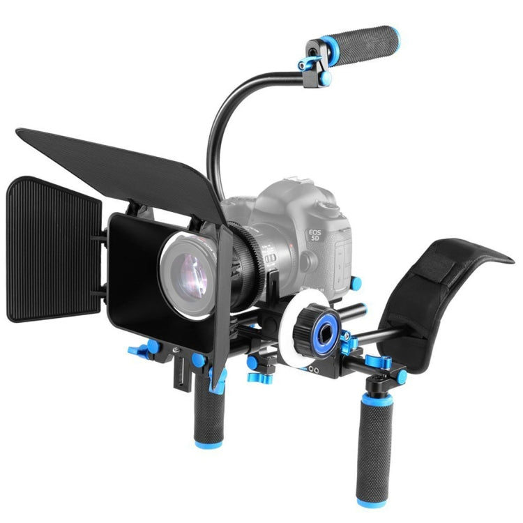 YELANGU YLG1102A-B Dual Handle Camera Shoulder Mount Kit with Matte Box & C Mount
