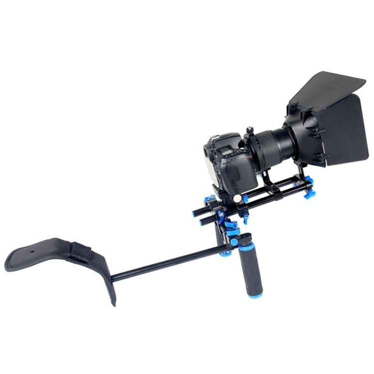 YELANGU Dual Handles Camera Shoulder Mount Kit with Matte Box for DSLR Camera / Video Camera