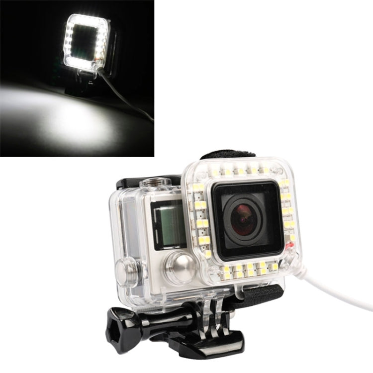 USB Lens Ring LED Flash Light for GoPro HERO4 / 3+ Night Photography