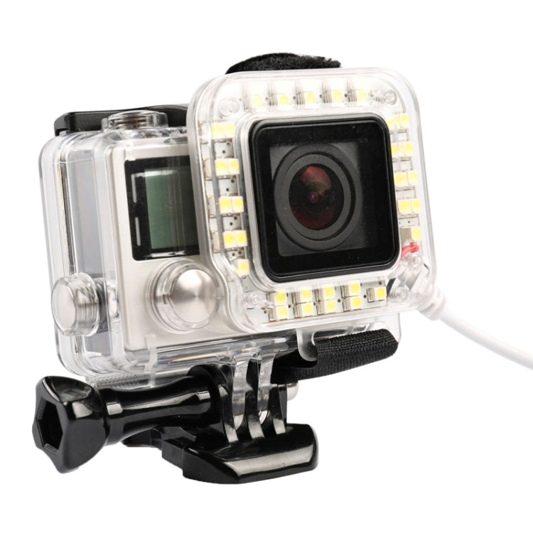 USB Lens Ring LED Flash Light for GoPro HERO4 / 3+ Night Photography