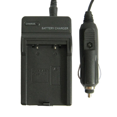 2 in 1 Digital Camera Battery Charger for CASIO CNP100 with Global Plug Options (Black)