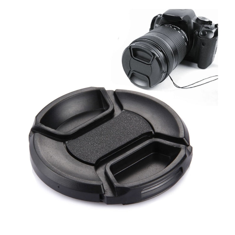 Center Pinch Camera Lens Cap - 58mm (Black)