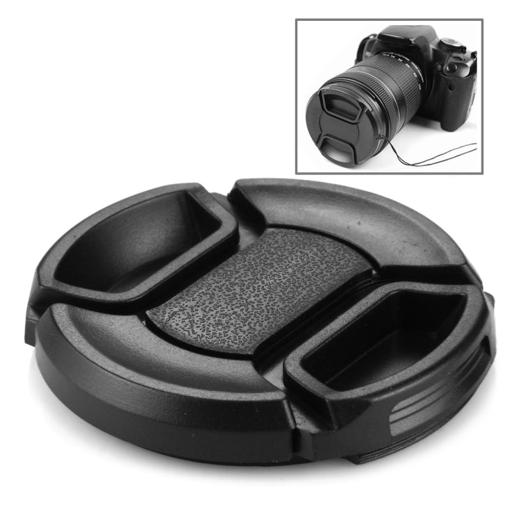 Center Pinch Camera Lens Cap for 52mm Lens (Black)