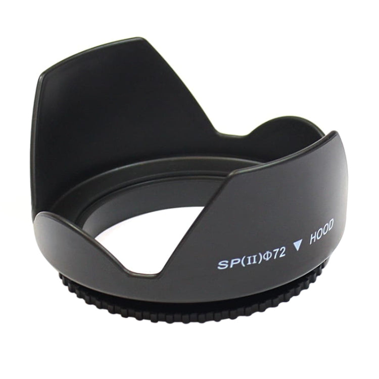 Camera Lens Hood - 72mm Screw Mount (Black)