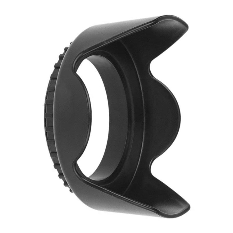 77mm Petal-Shaped Lens Hood for Cameras - Black