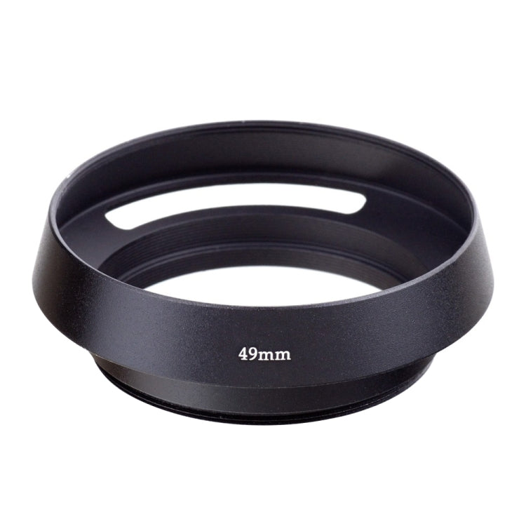 Metal Vented Lens Hood for Leica 49mm (Black)