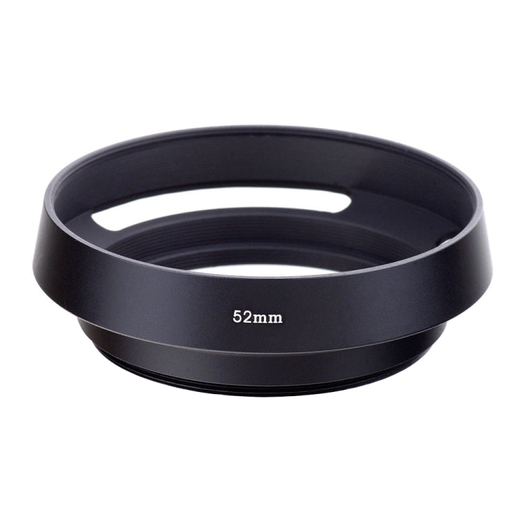 Metal Vented Lens Hood for Leica (Black) - 52mm Filter Size