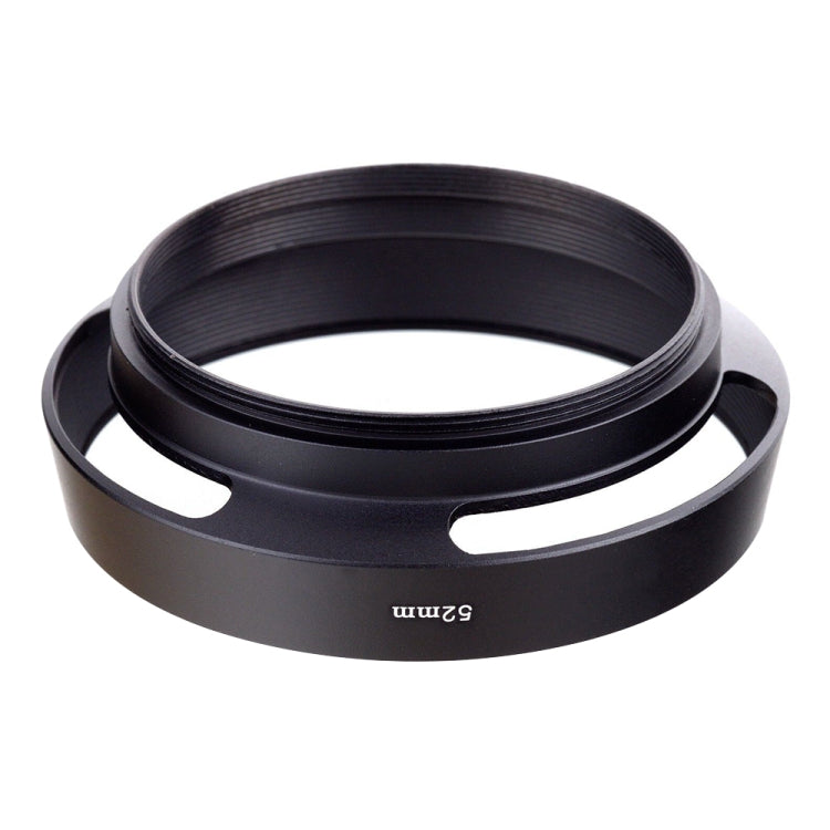 Metal Vented Lens Hood for Leica (Black) - 52mm Filter Size