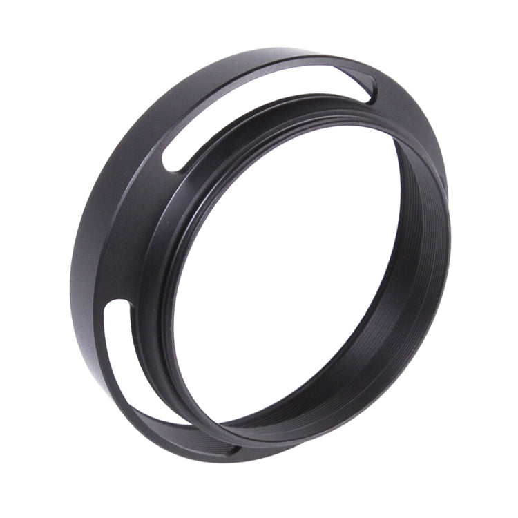 Black Metal Vented Lens Hood for 58mm Filter Thread Lenses