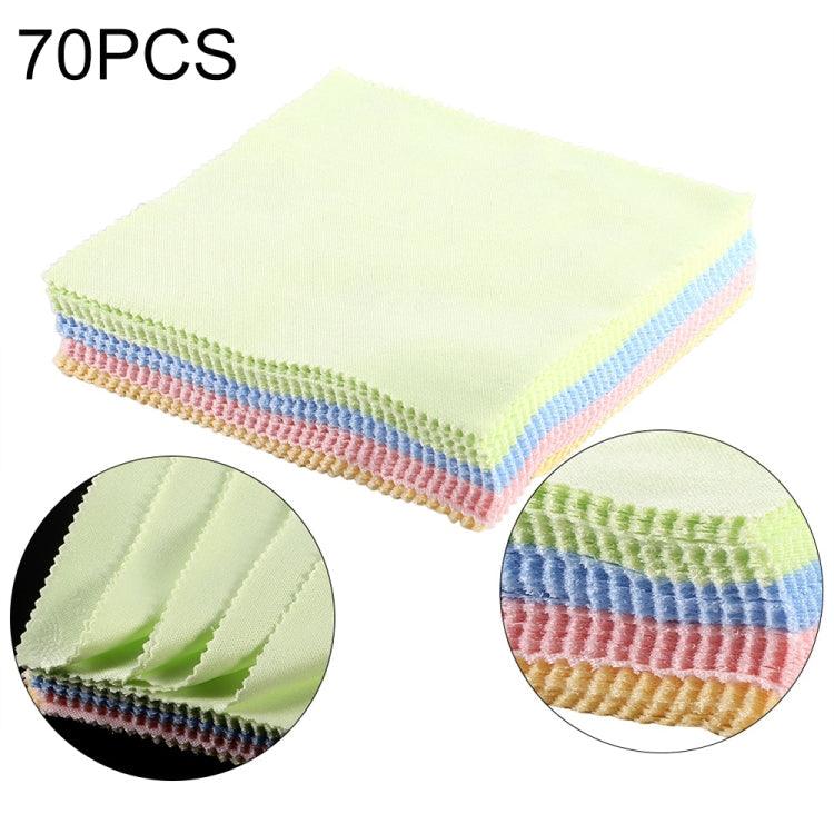 70-Piece Soft Cleaning Cloth Set for LCD Screens, Glasses, and Mobile Phones
