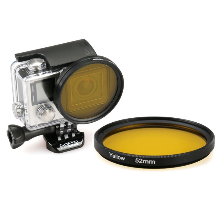 52mm Round Circle Color UV Lens Filter for GoPro HERO 4/3+ (Yellow) - Enhance Your GoPro Photography and Videography