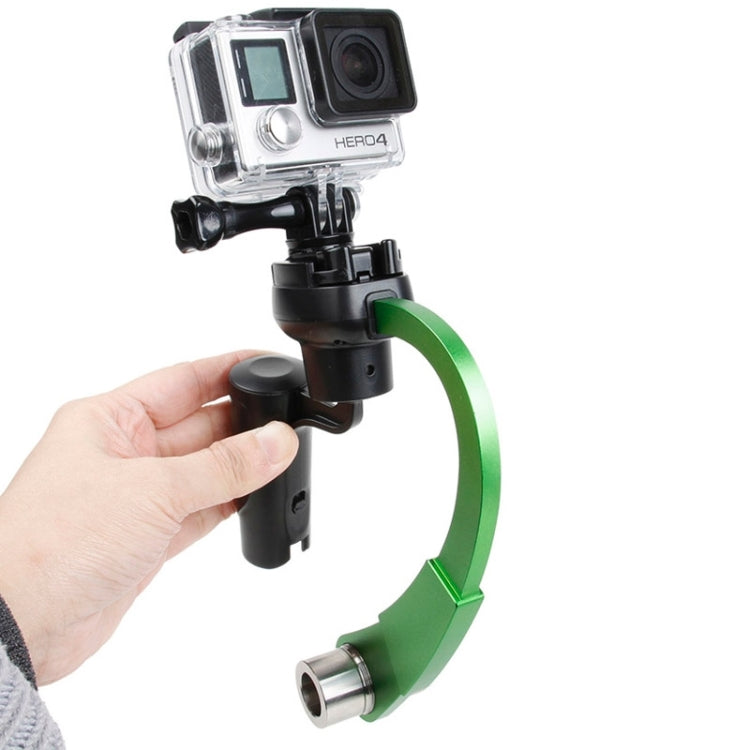 HR255 Special Stabilizer Bow Type Selfie Stick Monopod Mini Tripod for Action Cameras (Green)