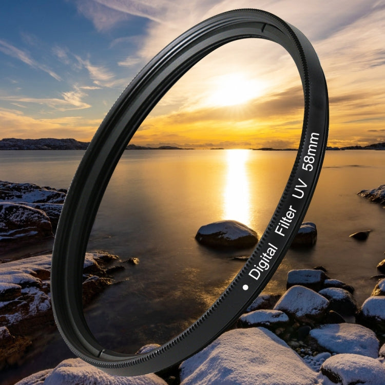 58mm Black UV Filter with Optical Glass