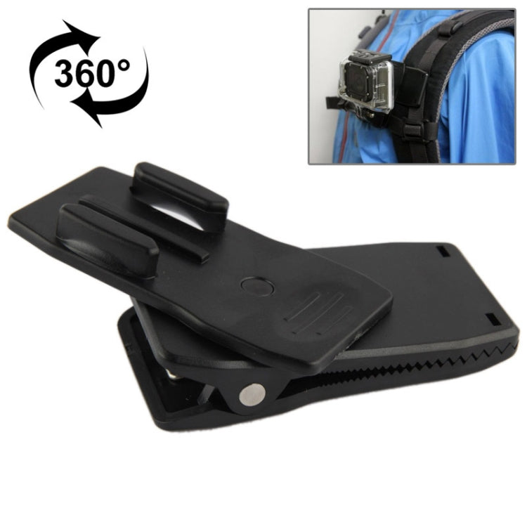 360 Degree Rotation Quick Release Backpack Hat Clip Clamp Mount for GoPro and DJI Osmo Action Cameras