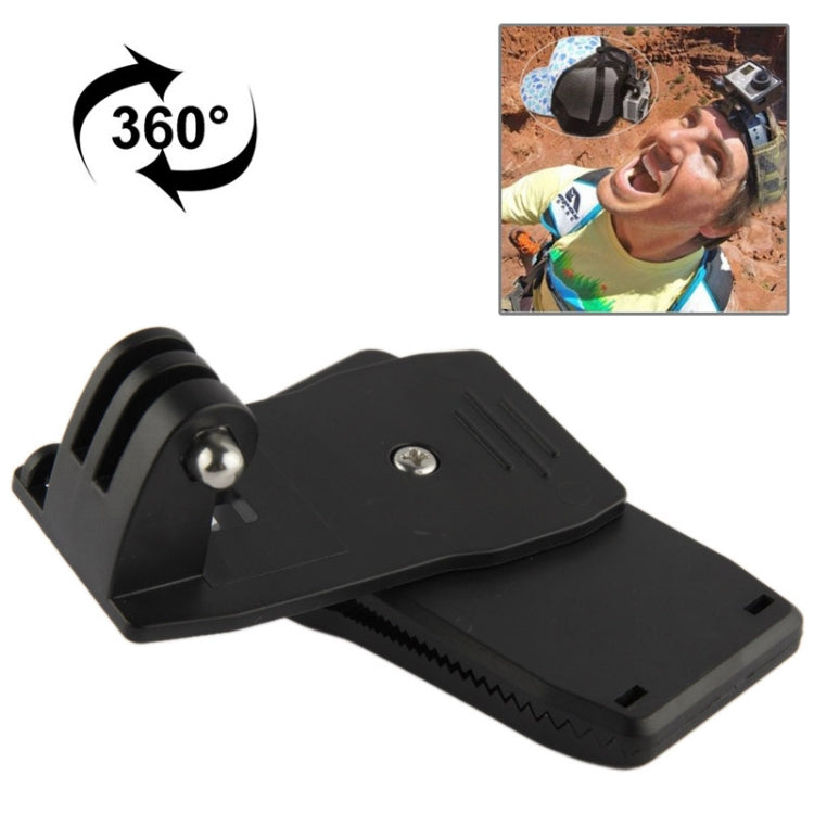 360 Degree Rotation Backpack Rec-Mounts Clip Clamp Mount for GoPro and Other Action Cameras