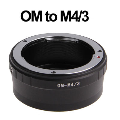 Black OM-M4/3 Lens Mount Stepping Ring for M4/3 Lenses