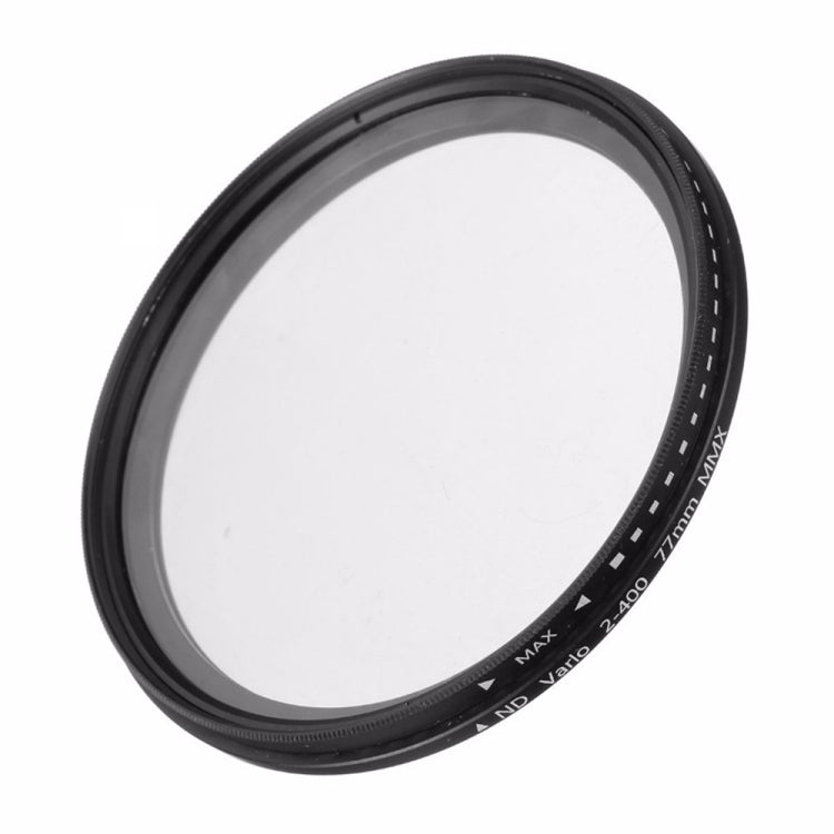 Adjustable 77mm ND Fader Neutral Density Filter with Rotating Functionality and Slim Profile Design (Black)