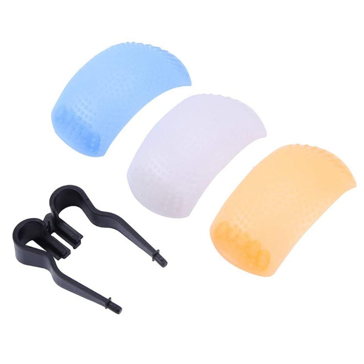 Pop-up Flash Diffuser Kit with White, Blue, and Orange Diffusers