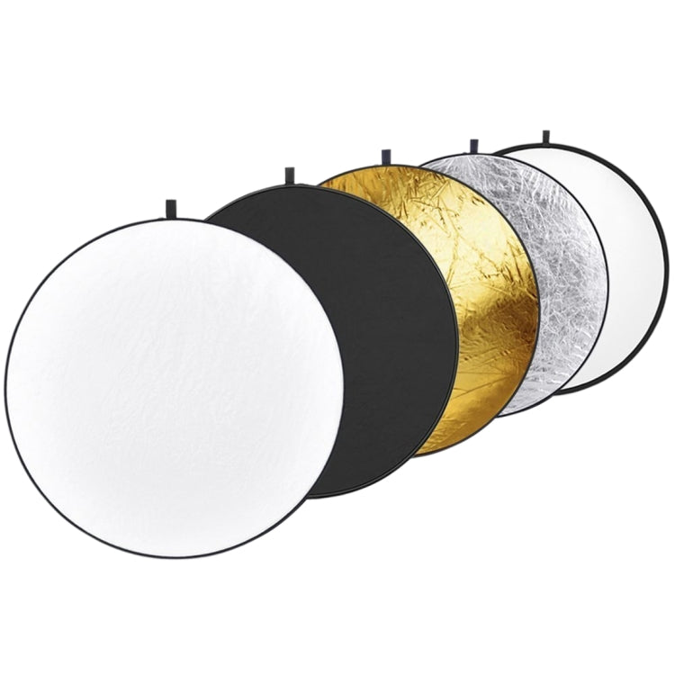 5 in 1 Folding Reflector Board (80cm) with Silver, Translucent, Gold, White, and Black Options