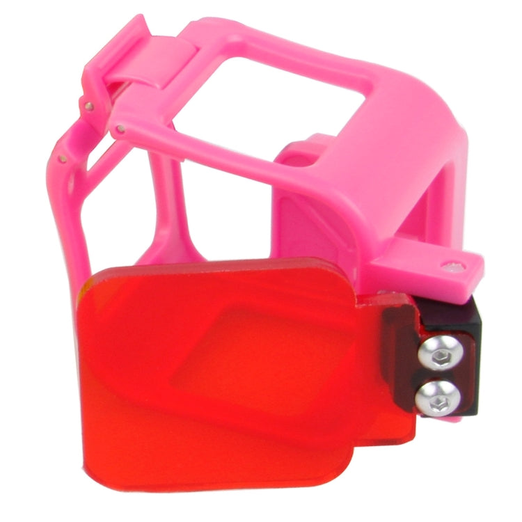 Low-profile Frame Mount with Filter for GoPro Session Cameras (Pink)
