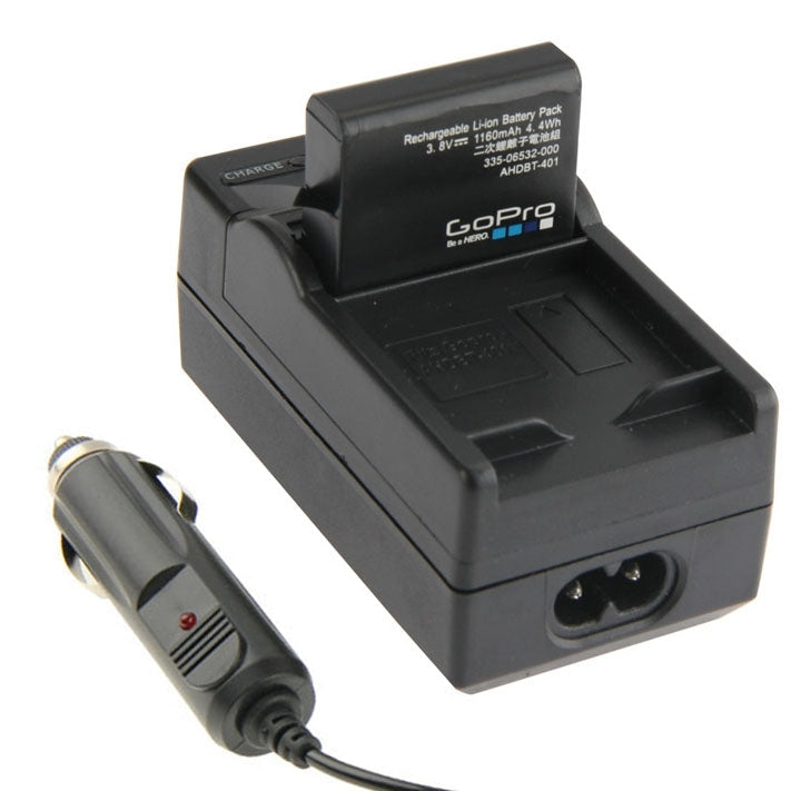 GoPro HERO4 AHDBT-401 Digital Camera Battery Car Charger